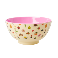 Lipstick Fall Print Melamine Bowl Rice DK